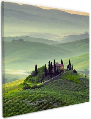 Produktbild von Wallario Premium Leinwandbild Toskana in Italien in Größe 50 x 50 cm