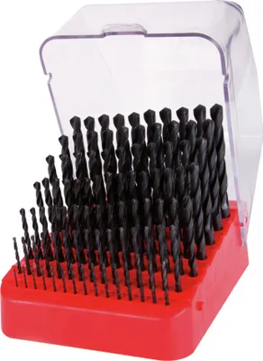 Image de Jeu de forets hélicoïdaux RUKO DIN 338 type N HSS R dans un coffret industriel Ø 1,0 mm à 10,0 mm x 0,1 mm