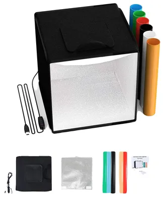 Produktbild von Fotostudio Lichtbox, einstellbare Helligkeit, mehrere Aufnahmewinkel, 30cm 3200-6000K
