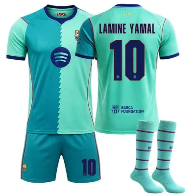 Produktbild von #10 LAMINE YAMAL Barça's second away game,26-27 football jersey for Kids and Adults SIZE:18