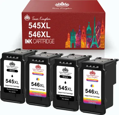 Produktbild von 4 Pack 545XL 546 XL Multipack PG-545 XL Tintenpatronen CL-546XL für Pixma TS3150 TS3151 MG2550 MG2950 TR4550 MX490 TS305 MG3050 (2 Schwarz,2 Farbe)