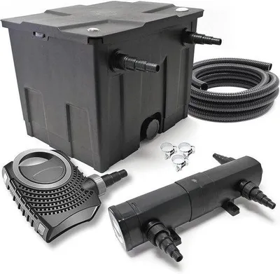 Produktbild von Famanu Teichfilterset für Gartenteiche bis 12000L - mit Pumpe und Zubehör