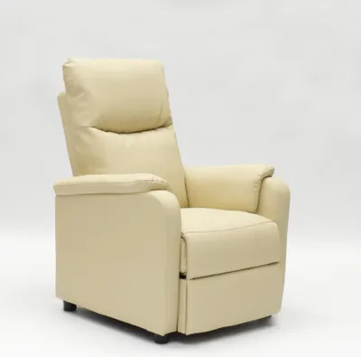 Image de Giulia Fauteuil relax avec fonction chaise longue et repose-pieds en similicuir - Beige