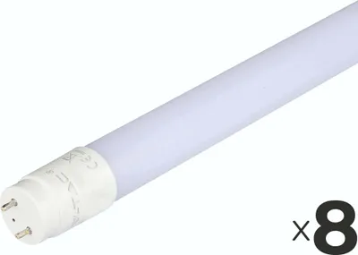 Zdjęcie produktu dla V-TAC LED-Röhre VT-1577, T8, G13, EEK: F, 20 W, 2100 lm, 4000 K, 1500 mm, 8 Stück