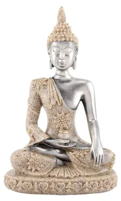 Produktbild von Buddha Statue aus Sandstein, meditierende Sitzende Buddha Figur, Kunsthandwerk für die Heimdekoration, Tischdeko