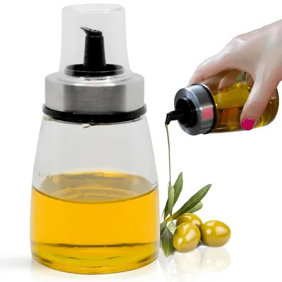 Ölspender aus Glas, 200 ml, auslaufsicher, nachfüllbar