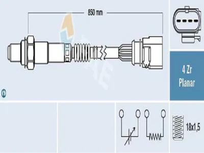 Produktbild von FAE Lambdasonde für VW Golf V Schrägheck (1K1) nach-Kat Diagnosesonde 77403