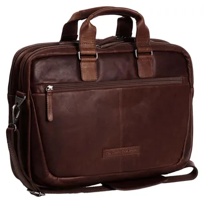 Imagen del producto de The Chesterfield Brand bolso bandolera maletín con compartimento para ordenador portátil Seth Businessbag Brown marrón