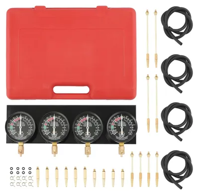 Produktbild von Motorrad Werkzeug - Vergaser Synchronisiergerät Set - Vakuum Unterdruckmesser - Professionelles Einstellwerkzeug für Kraftstoffvergaser