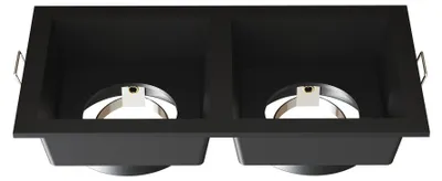 Image de Ledvion spot encastrable LED 2 lumieres carre noir dimmable