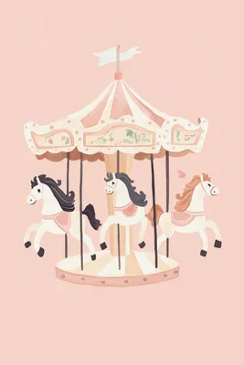 Image de Poster 20 x 30 cm Motifs pour enfants, filles pour la chambre - Carrousel 2
