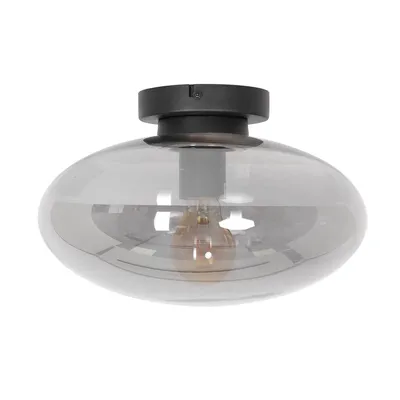 Produktbild von Steinhauer Deckenleuchte Reflexion 1-flammig Schwarz Matt/ Rauchglas 30x30cm