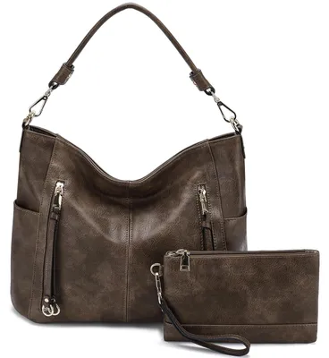 Produktbild von Damen Hobo Tasche aus Kunstleder mit Verstellbarem Schultergurt