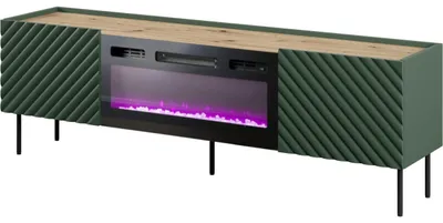 Productafbeelding van Komoda RTV met haard, model INDA EF, kleur labrador / dub artisan