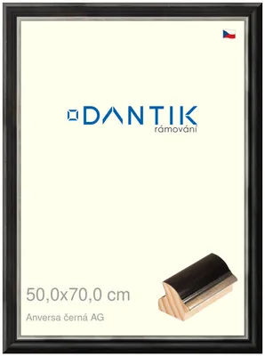 Obrázek produktu pro DANTIK rámeček 50x70 | ANIVERSA černá AG (Plexi Čiré)