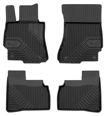 Image de Tapis de sol en caoutchouc pour Mercedes-Benz Klasa S W221 2005-2013 (berline) – 4 pièces, noirs, sur mesure