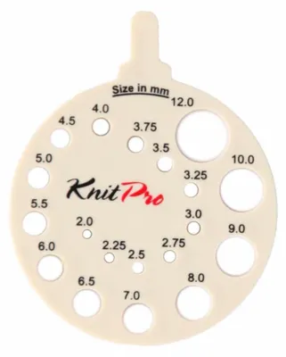 Produktbild von Knitpro Rund-Nadelstärkenmesser / Creme / 10991