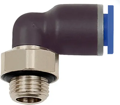 Produktbild von Riegler L-Steckverschraubung »Blaue Serie«, drehbar, G 1/2 außen, Ø 14 mm