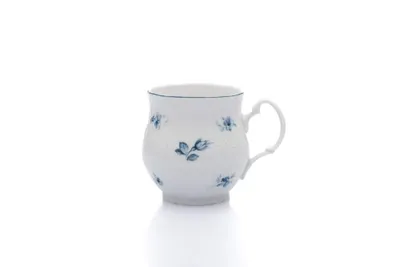 Zdjęcie produktu dla Kubek Thun 1794 Jonah, czeska porcelana, Bernadotte, 310 ml, niebieskie róże, Thun