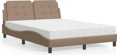Produktbild von vidaXL Bett mit Matratze "Zadar" Cappuccino-Braun 140x200 cm Kunstleder