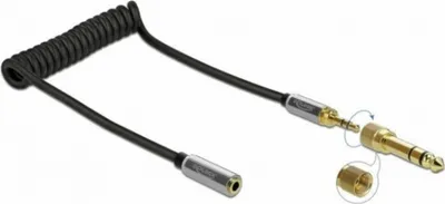 Immagine prodotto di Delock 85831 - Cavo a spirale - prolunga 3,5 mm - spina jack a 3 pin - nero