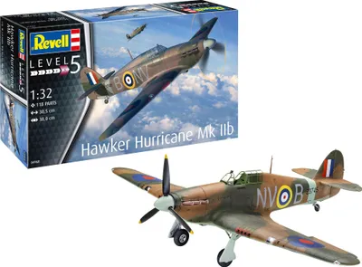 Produktbild von Revell 04968, Flugzeug, Montagesatz, 1:32, Hawker Hurricane Mk IIb, Junge, Kunststoff