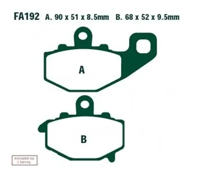 Produktbild von EBC Brakes FA192HH Bremsbeläge Satz Bremsklötze für KAWASAKI MOTORCYCLES NINJA Z