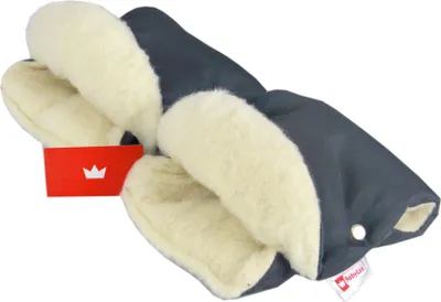A product shot of a hand muff with a red tag.