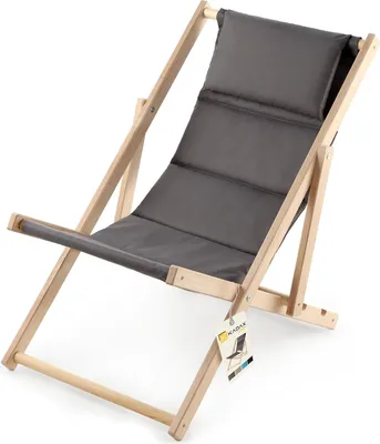 Produktbild von Holzliege für den Außenbereich – Bequemer Klappstuhl bis 120 kg