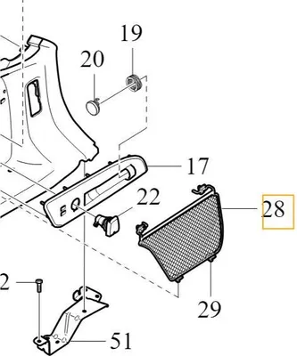 Produktbild von VOLVO V90CC Seitentasche Gepäckraumnetz OE 32204059