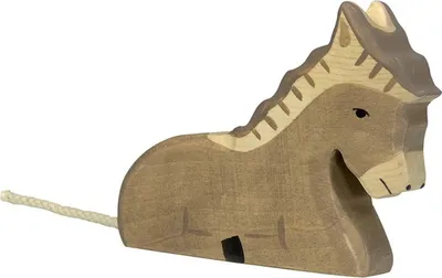 Produktbild von HOLZTIGER Esel aus Holz - liegend