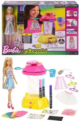 Produktbild von Mattel Barbie loves Crayola 571-2293 Konfettirock-Studio mit Puppe FRP02