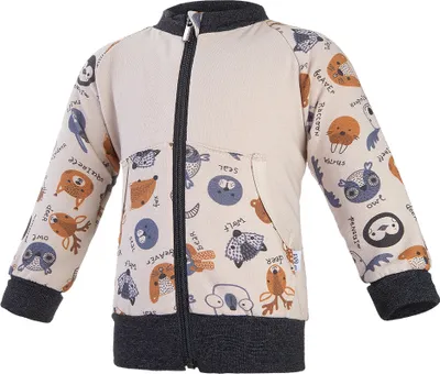 Produktbild von Sweatjacke DRUCK Outlast® - Latte Bunte Tiere, 80