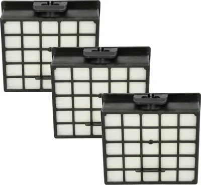 Produktbild von vhbw 3x Staubsaugerfilter kompatibel mit Siemens Z2.0, VSZ 31455, Z3.0, VSZ 41666/01, Z1.0 Staubsauger - HEPA-Filter Schwarz Weiß