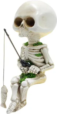 Immagine prodotto di Figura in resina Decorazione per alberi Pesci Scheletro Statua Statua in miniatura Decorazione Appendino Ornamento Interno Esterno Decorazione per feste di Halloween