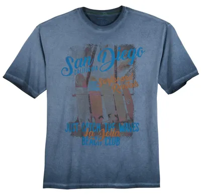 Produktbild von Redfield Übergrößen T-Shirt denimblau Surferprint