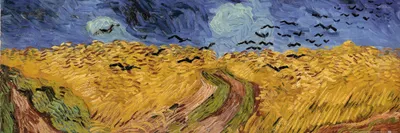 Zdjęcie produktu dla Obraz z nadrukiem Vincent Van Gogh - Pole pszenicy z krukami, 1890 (30 x 91 cm)
