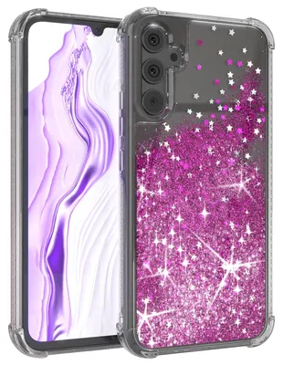 Produktbild von EAZY CASE - Glitzer Hülle kompatibel mit Samsung Galaxy A34 Glitzer Schutzhülle, Soft Case, Backcover Transparent mit Motiv