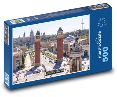 Produktbild von Puzzle 500 Spanischer Platz in Barcelona - martinpuzzle