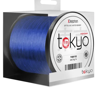 Obrázok produktu pre DELPHIN TOKYO, 1000m, 0,37mm, 10kg / 22,05lbs, modrá farba, vlasec na lov kaprov, 101000186