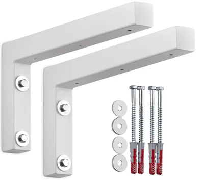 Produktbild von SOTECH Wandkonsole L-Winkel WK300 300 x 150 x 30 mm weiß (2 Stück)