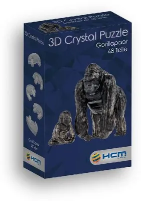 Produktbild von 3D Crystal Puzzle - Gorillapaar - 48 Teile