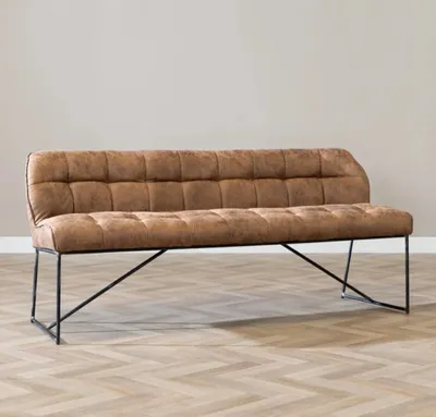 Produktbild von Bronx71 Esszimmerbank Mikrofaser Abel cognac 155 cm