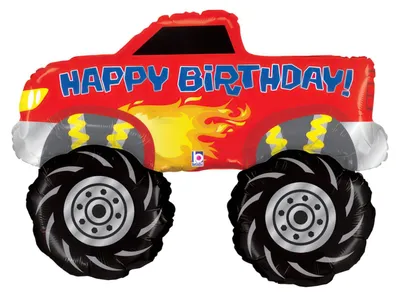 Produktbild von Folienballon Happy Birthday Monstertruck 102cm