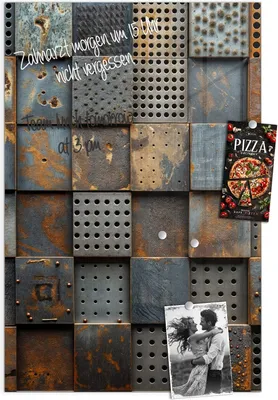 Produktbild von Magnettafel 40x60cm Pinnwand Whiteboard beschreibbar - Gelochte Metallplatten