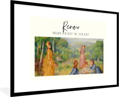 Produktbild von MuchoWow® Gerahmtes Poster Kunst - Renoir - Alte Meister 90x60 cm - Poster mit Schwarzem Bilderrahmen Wandposter Rahmen Foto Bilder - Wanddekoration - Fotos