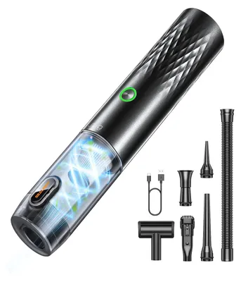 Immagine prodotto di Aspirapolvere portatile, a batteria, 29000 Pa di aspirazione, 4-in-1, mini aspirapolvere wireless per auto
