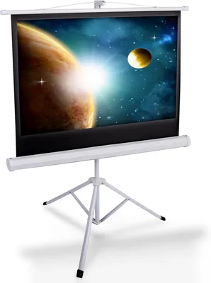 Produktbild von Pyle Beamer Rollo- Leinwand, 40 Zoll 81.3x61cm, 4:3 Projektorleinwand Ausziehbar & Tragbar, Windresistent