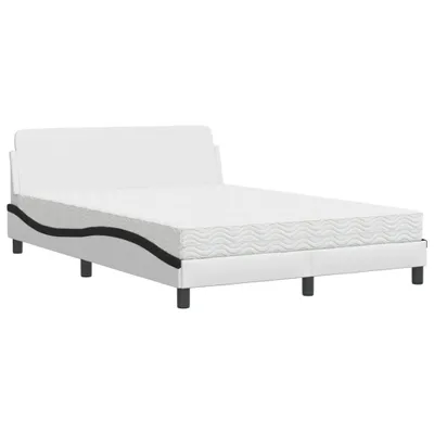 Immagine prodotto di Letto con Materasso Dover Nero e Bianco 120x200 cm in Pelle finta