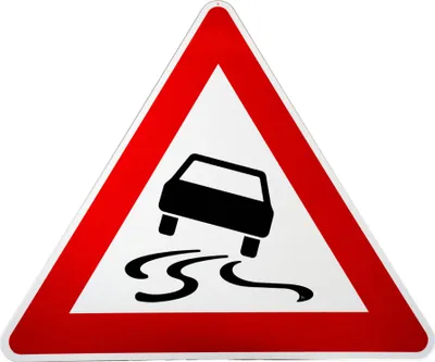 Produktbild von ORIGINAL Verkehrsschild Nr. 114 * Schleuder - oder Rutschgefahr * nach StVO und RAL-Gütebedingungen Verkehrszeichen Achtung Warnschild Strassenschild Gefahrenzeichen Schild Gefahrenschild Schilder